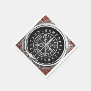 [100] Vegvisir - magisk Runic kompass för Viking Pappersservett