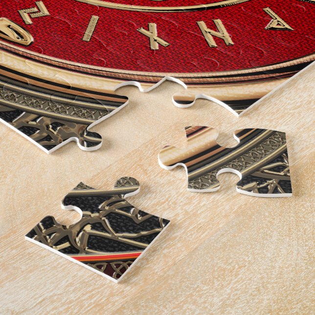 [100] Vegvisir - Viking Guld Magic Runic Compass Pussel (Sidan)