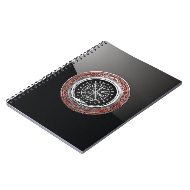 [100] Vegvisir - Viking Silver Magic Runic Compass Anteckningsbok (Vänstra Sidan)