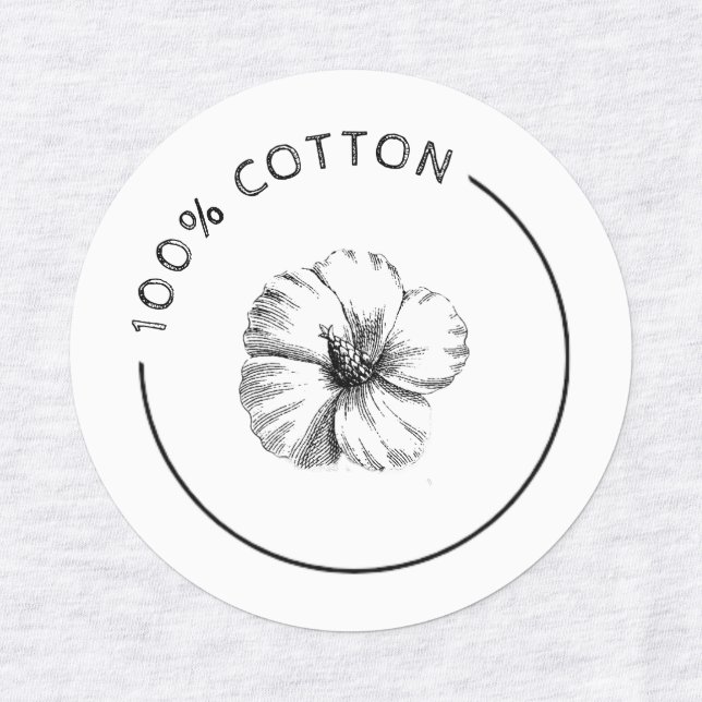 100 %-Vintage, blommande affärsetiketter Klistermärke (Design 1)