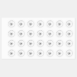 100 %-Vintage, blommande affärsetiketter Klistermärke