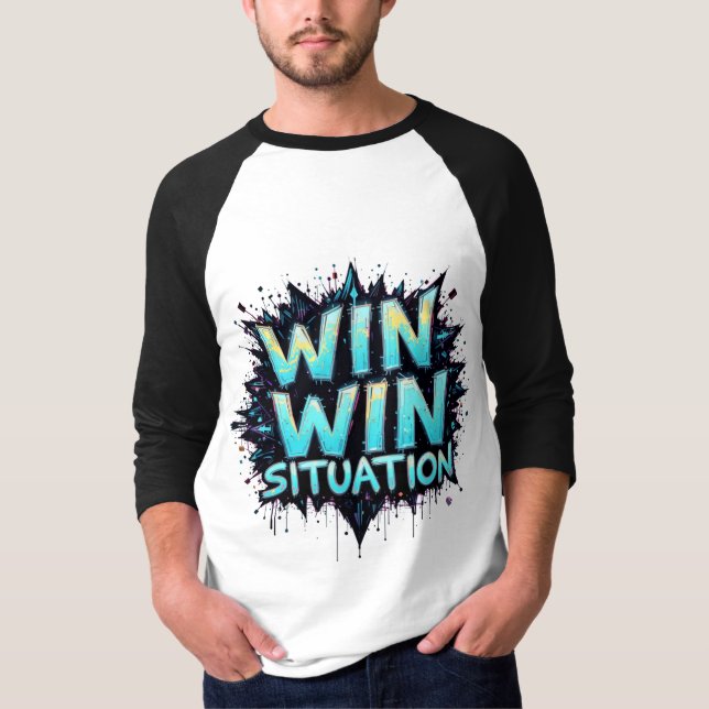 100 % Win-Win Manar Basic 3/4 Sleeve Raglan T-Shir T Shirt (Framsida)