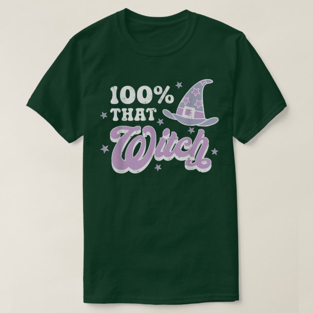 100 Witch Halloween Apparel 9 T Shirt (Design framsida)