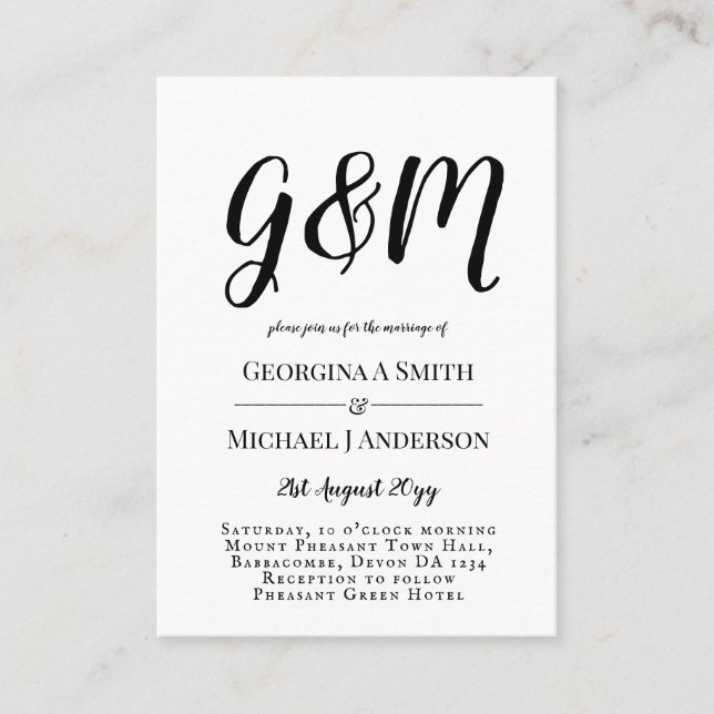 100 x budgetinbjudan till PHOTO-bröllop med ENVL. Rådkort (Framsida)