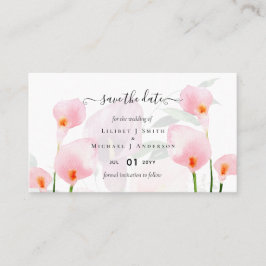 100 x MINI Calla Lily Bröllop Spara QR-kod Visitkort