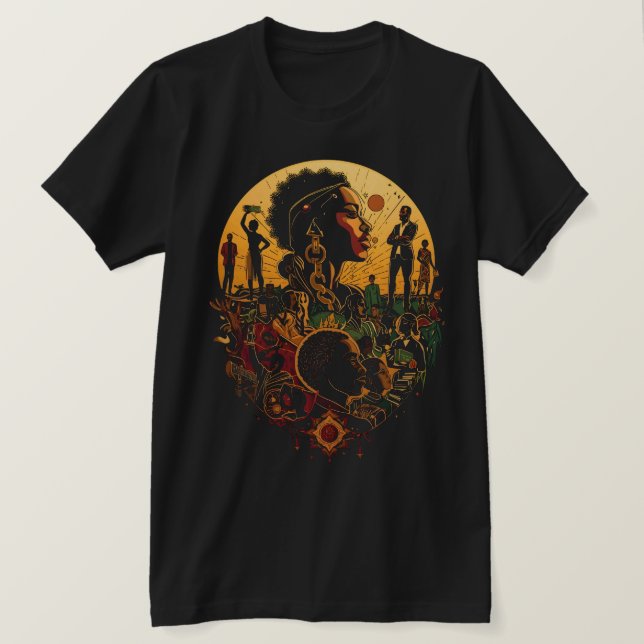 100 Years of Black History – Past Present Future T Shirt (Design framsida)