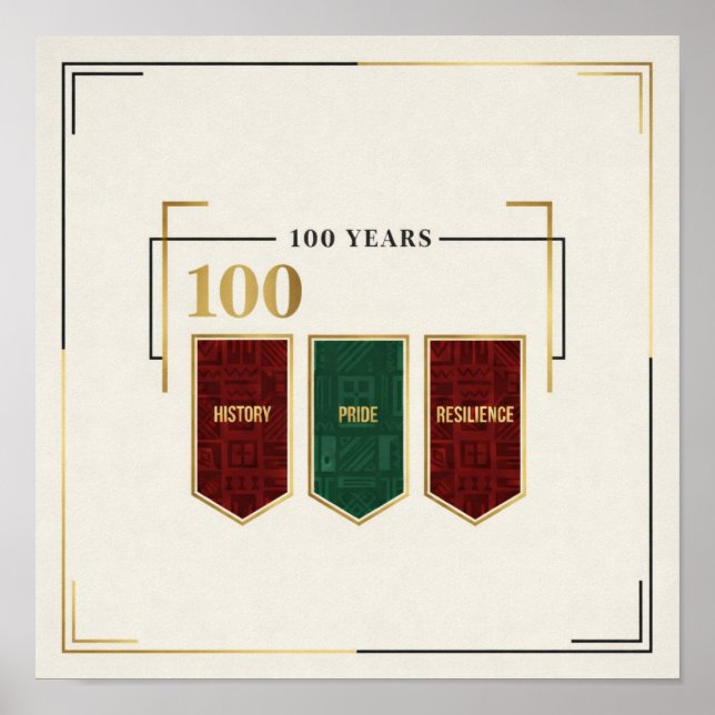 100 Years of Black History, Pride, and Resilience  Poster (Framsidan)
