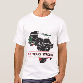  100 Years Strong Africa Map Civil Rights Leaders  T Shirt