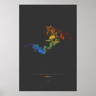 100k Siffror från Euler-Mascheroni Constant (mörk) Poster