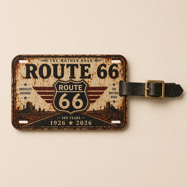 100th Anniversary Mother Road 66 Bagagebricka (Skapare uppladdad)