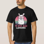 100th Bday Llamazing Llama 100 Year Old Birthday T Shirt<br><div class="desc">Retro Vintage Style Birthday Gift Design Perfect To Pair With Shorts,  Leggings Or Jeans For A Casual Yet Trendy Look. Humorous Funny Humor Birthday Gift Outfit For Family Member,  Loved One Or Yourself. Matches Loads Of Clothes. GET YOURS TODAY!</div>