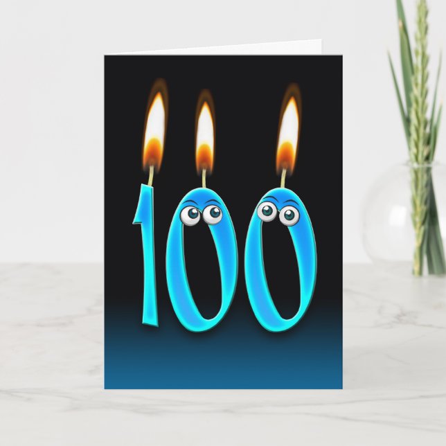 100th Birthday Candles Kort (Framsida)