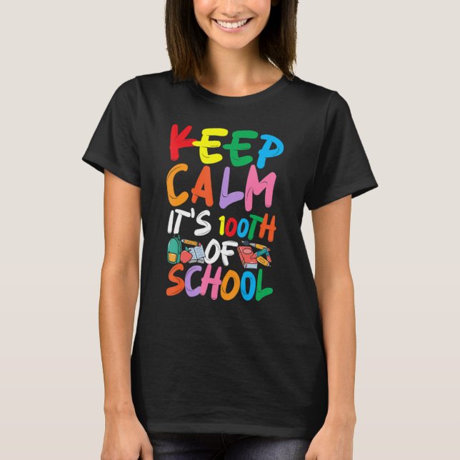 100th Day Grade School Teacher 7 T Shirt (Framsida)