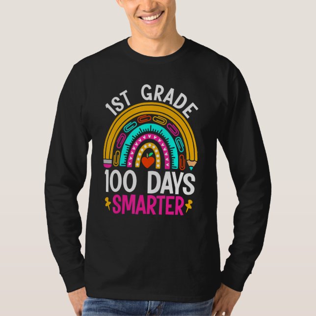 100th Day Of 1st Grade Teacher Kids 100 Days Smart T Shirt (Framsida)