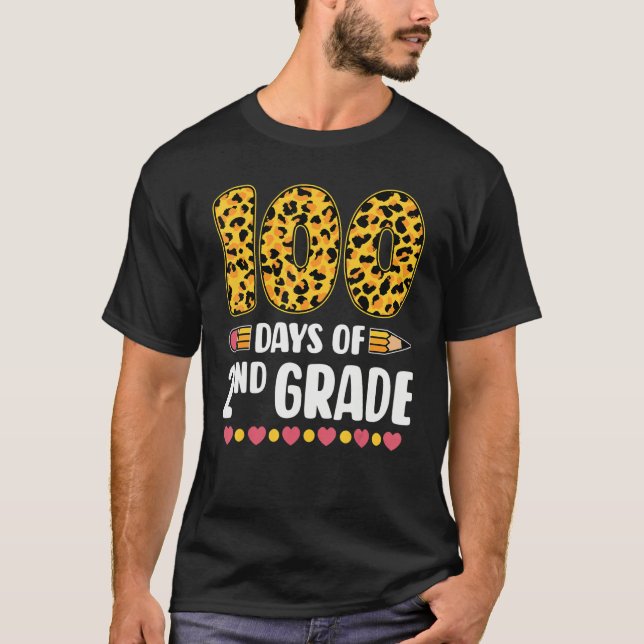 100th Day Of 2nd Grade Teachers 100 Days Of School T Shirt (Framsida)