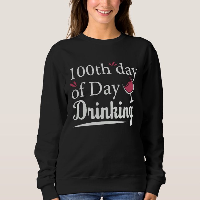 100th Day of Day Drinking Parents  100th Day of Sc T Shirt (Framsida)