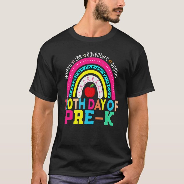 100th Day Of Pre-k Teacher Student- 100 Days Smart T Shirt (Framsida)