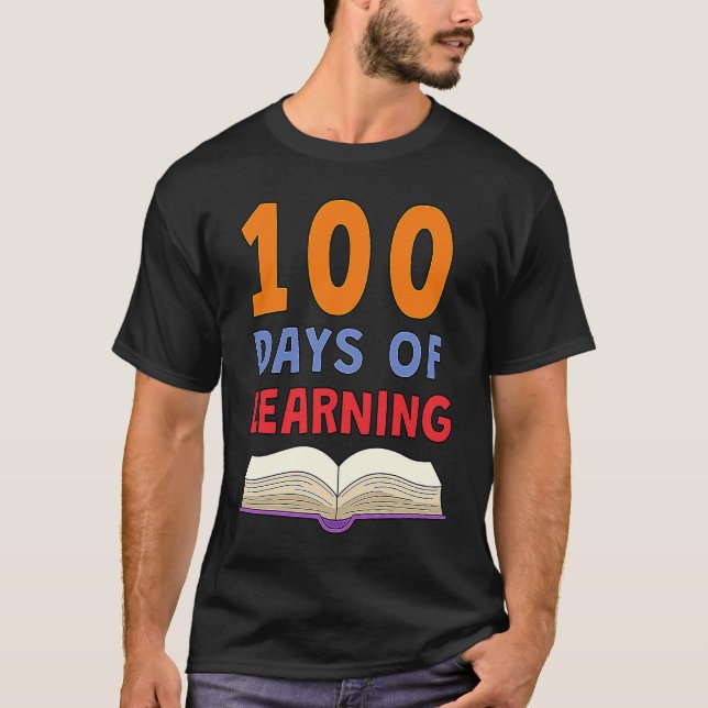 100th Day of School 100 Days of Learning Smarter T T Shirt (Framsida)