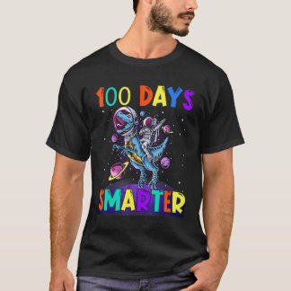 100th Day Of School 100 Days Smarter Books Space A T Shirt