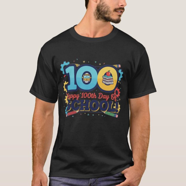 100th Day of School – 100 Days Smarter Celebration T Shirt (Framsida)
