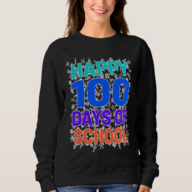 100th Day Of School 100 Days Teacher Students Boys T Shirt (Framsida)