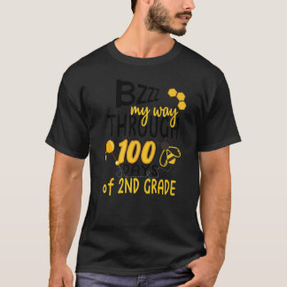 100th Day Of School Bee Hive Funny Sayings T Shirt