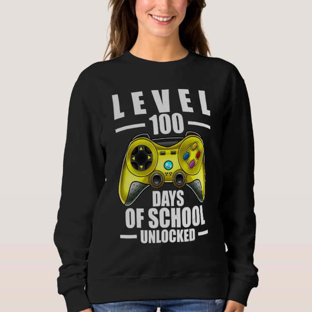 100th Day Of School Boys 100 Days Of School Gaming T Shirt (Framsida)