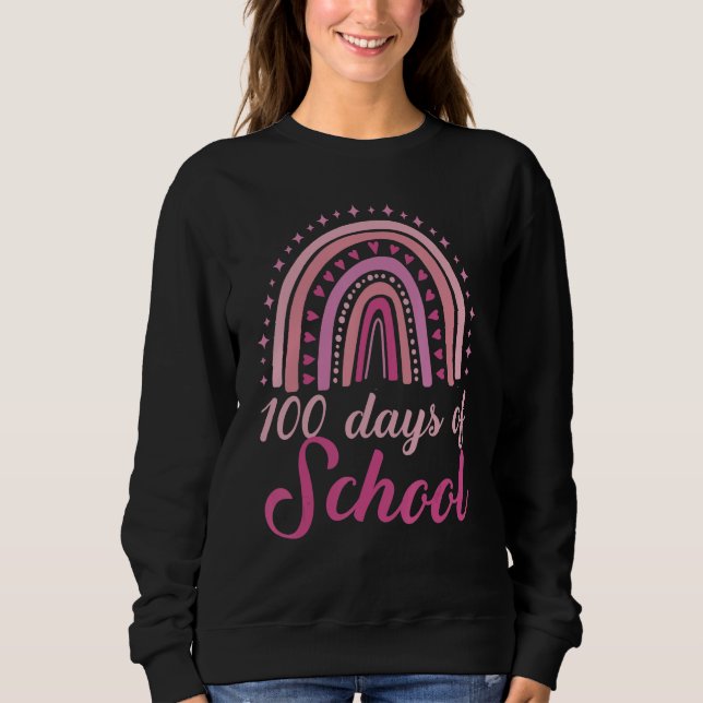 100th Day of School Dino Kids Happy 100 Days Dinos T Shirt (Framsida)