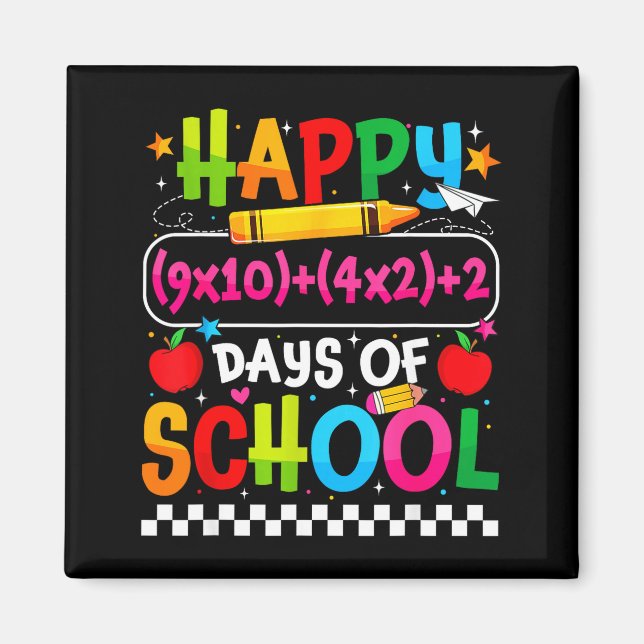 100th Day Of School Happy 100 Days Math Equation T Magnet (Framsidan)