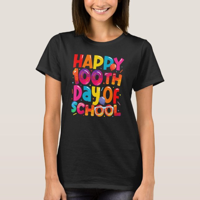 100th Day Of School Shirt For Teachers Boys Girls  T Shirt (Framsida)