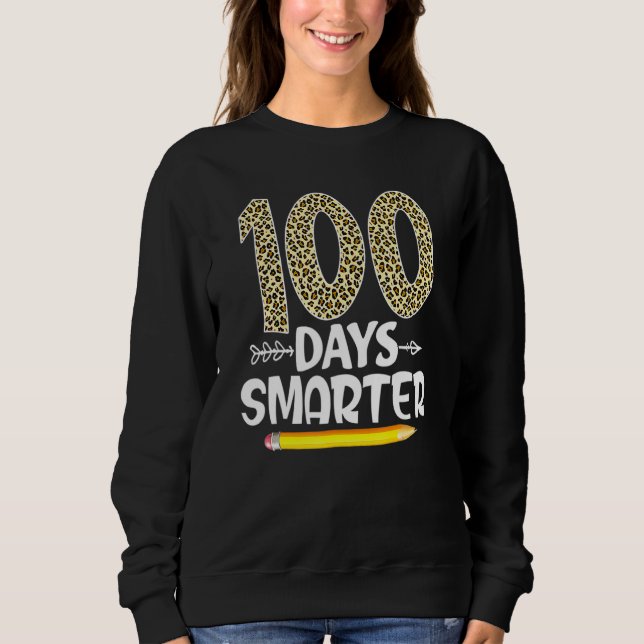 100th Day Of School Smarter Teachers Kids Happy 10 T Shirt (Framsida)