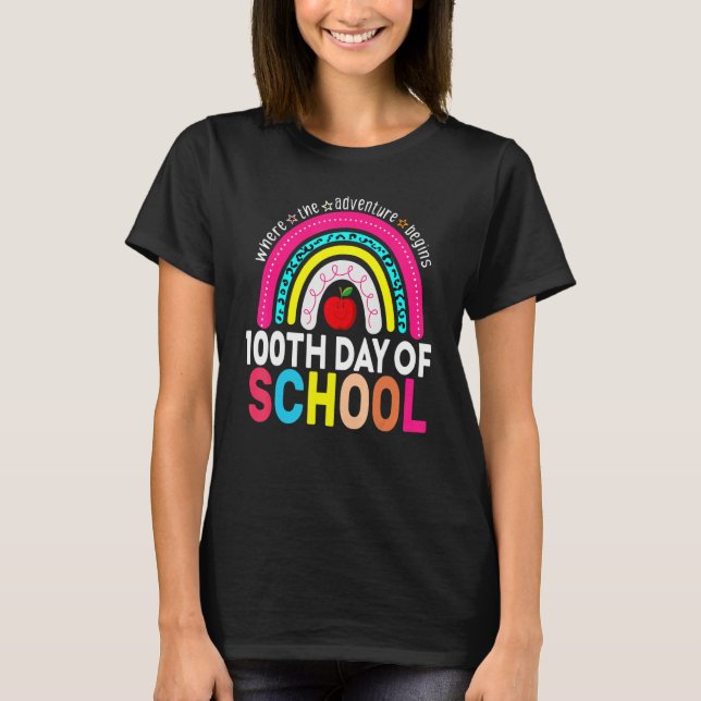 100th Day Of School Teacher 100 Days Smarter Leopa T Shirt (Framsida)