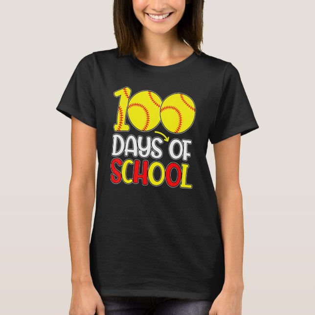 100th Day Of School Teacher Boys Girls 100 Days So T Shirt (Framsida)
