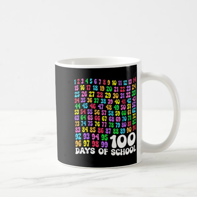 100th Day Of School Teacher Kids 100 Days Math Num Kaffemugg (Höger)