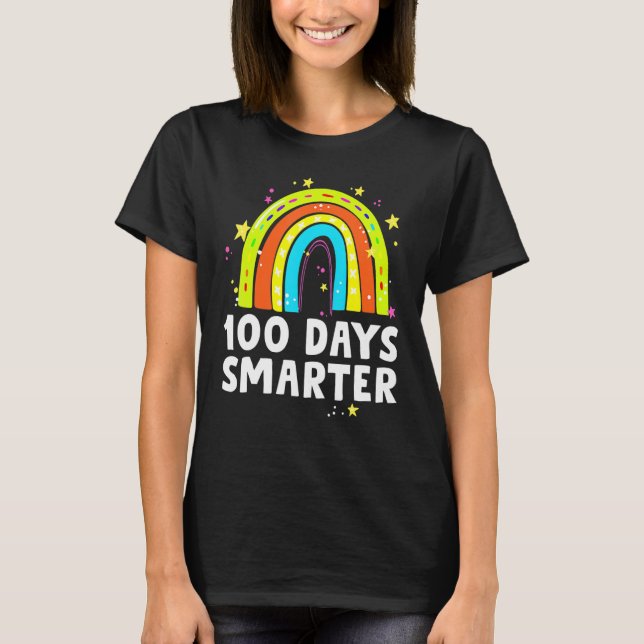 100th Day Of School Teacher Student 100 Days Smart T Shirt (Framsida)