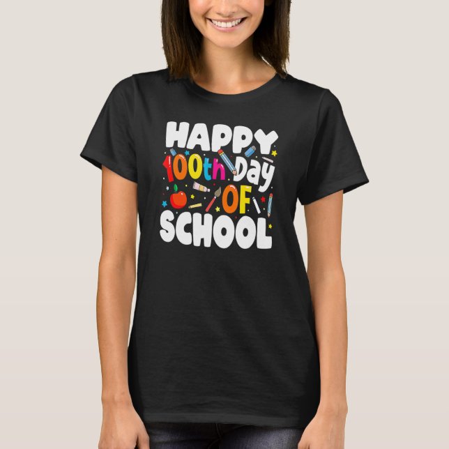100th Day Of School Teachers Costume 100 Days Stud T Shirt (Framsida)