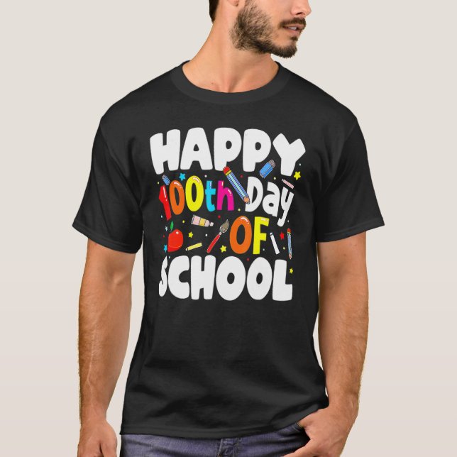 100th Day Of School Teachers Costume 100 Days Stud T Shirt (Framsida)