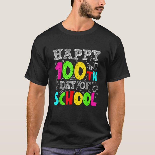 100th Day Of School Teachers Costume 100 Days Stud T Shirt (Framsida)