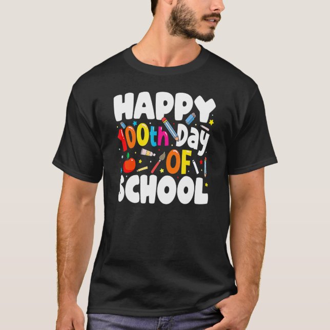 100th Day Of School Teachers Costume 100 Days Stud T Shirt (Framsida)