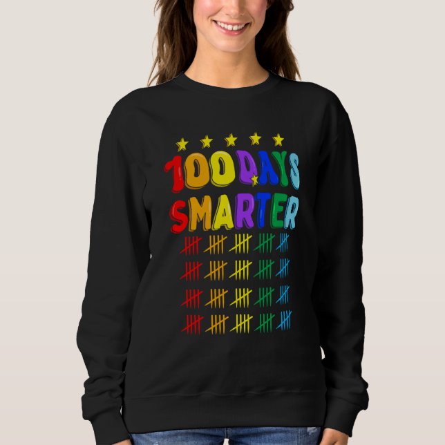 100th Day of School Teachers Kids 100 Days Smarter T Shirt (Framsida)