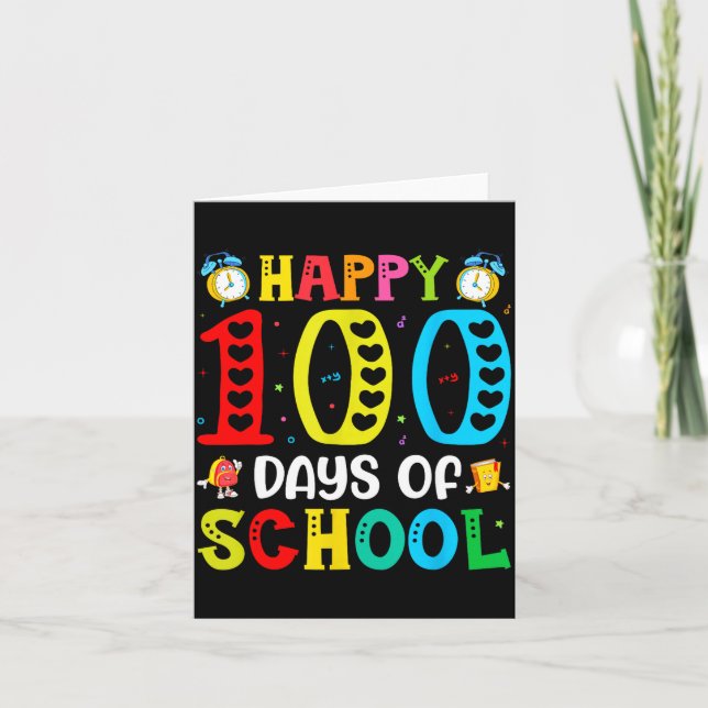 100th Day Of School Teachers Students 100 Days Of  Kort (Framsida)