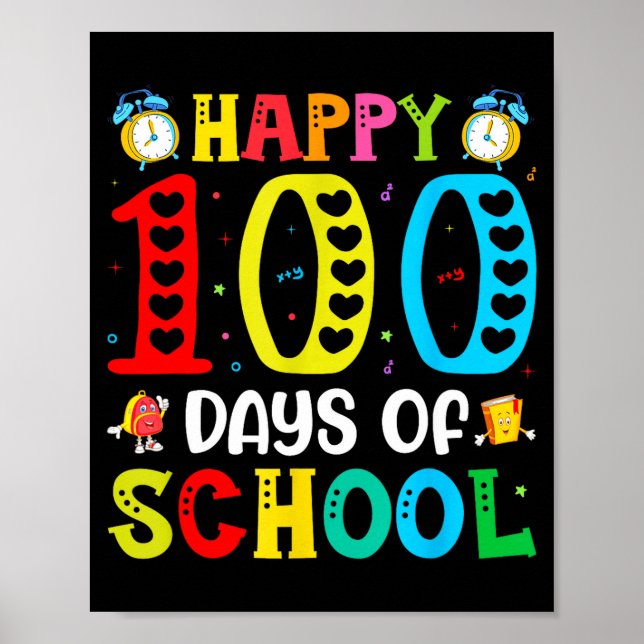 100th Day Of School Teachers Students 100 Days Of  Poster (Framsidan)