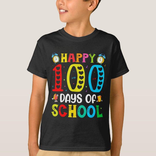100th Day Of School Teachers Students 100 Days Of  T Shirt (Framsida)