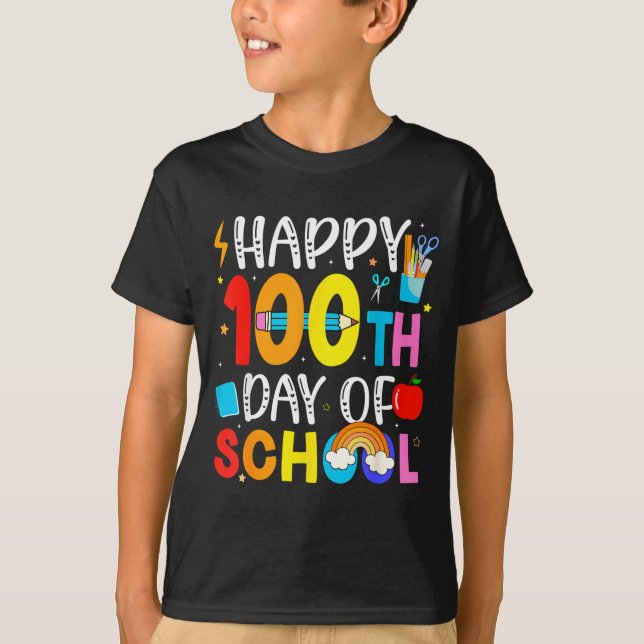 100th Day Of School Teachers Students 100 Days Of  T Shirt (Framsida)