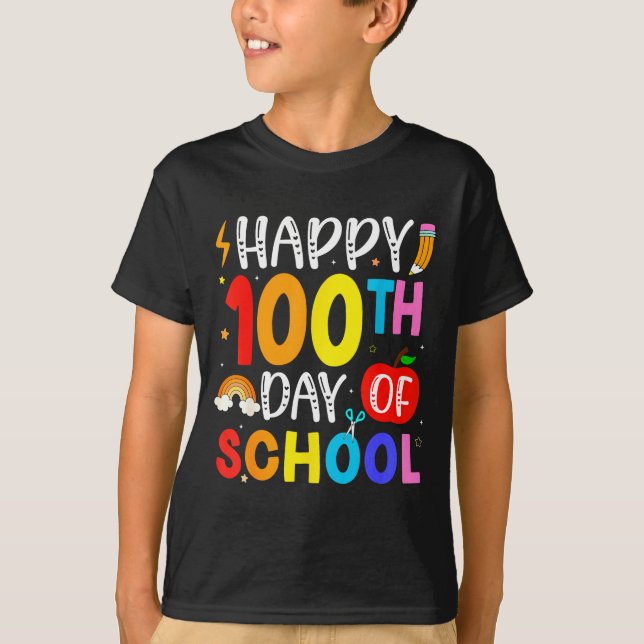 100th Day Of School Teachers Students 100 Days Of  T Shirt (Framsida)