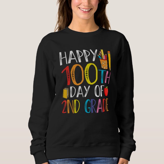 100th Day of Second Grade Teachers Kids 100 Days o T Shirt (Framsida)