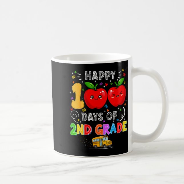 100th Days Of 2nd Grade 100 Days Toddler Girl  Kaffemugg (Höger)