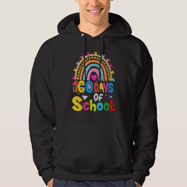 100th Days of School Teacher Kids - 100 Days Smart Hoodie (Framsida)
