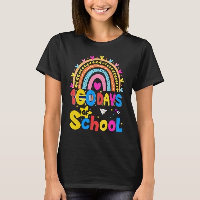 100th Days of School Teacher Kids - 100 Days Smart T Shirt (Framsida)