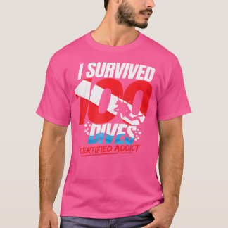 100Th Div Diver Down Flagga Funny Dyka T Shirt